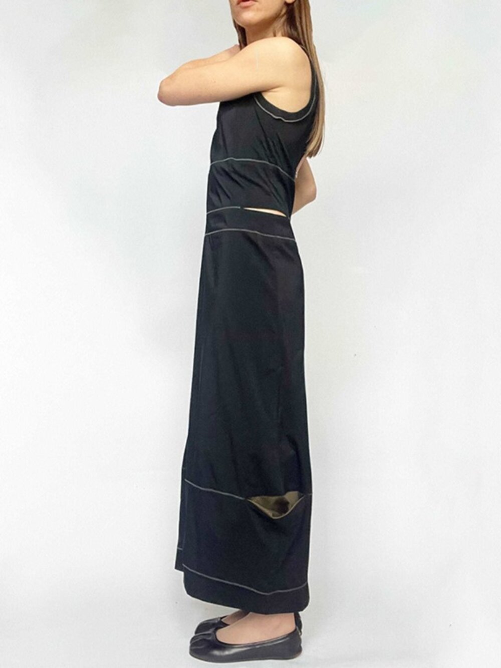Rare '00 Cop Copine Technical Maxi Dress with Cutouts